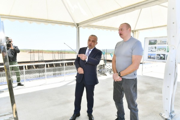 Füzuli şəhərinin içməli su təchizatı, kanalizasiya və yağış suları sistemləri kompleksinin təməli qoyulub